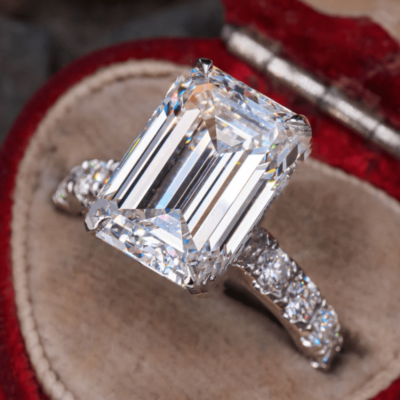 Zirconia Eternity Ring Silver Plated Women's Jewelry